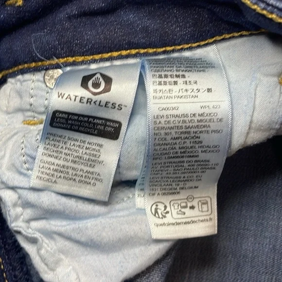 Levi’s Strauss Original Jean Pants Women’s Blue 711 Skinny 27 Stretch Denim EUC - Picture 3 of 8